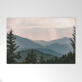 Smoky Mountain Pastel Sunset Welcome Mat