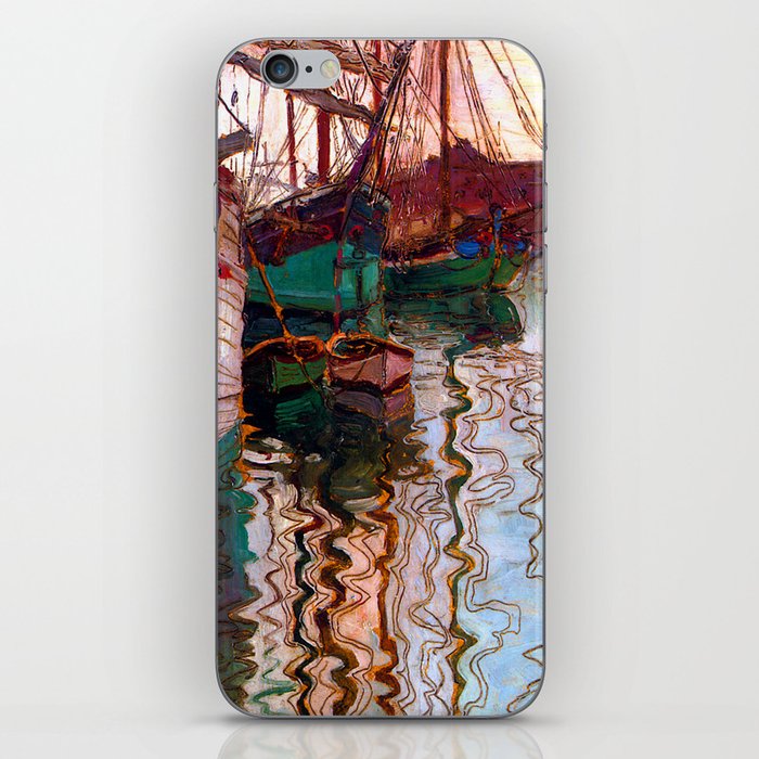 Egon Schiele Harbor of Trieste iPhone Skin
