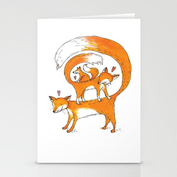 Fox Trio Stationery Cards