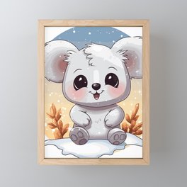 Playing in Winter Wonderland Fun Framed Mini Art Print