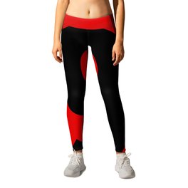 Number 9 (Black & Red) Leggings