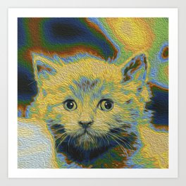 Cats are Art, Kitten 7 Art Print