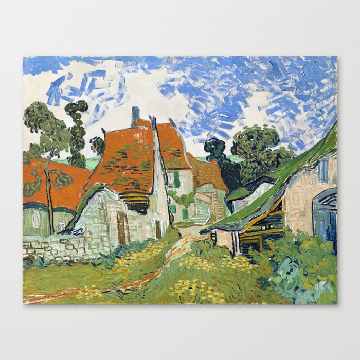 Street in Auvers-sur-Oise Canvas Print