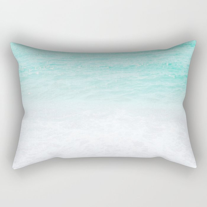 Rectangular Pillow Bohemian turquoise sea foam by ARTbyJWP | Society6