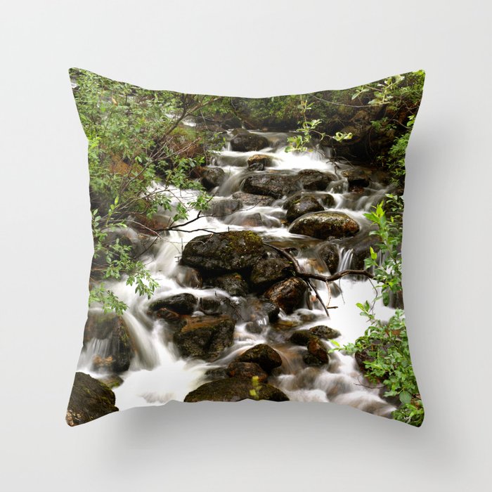 Mountain Creek - Summer Scene #decor #society6 #buyart Throw Pillow