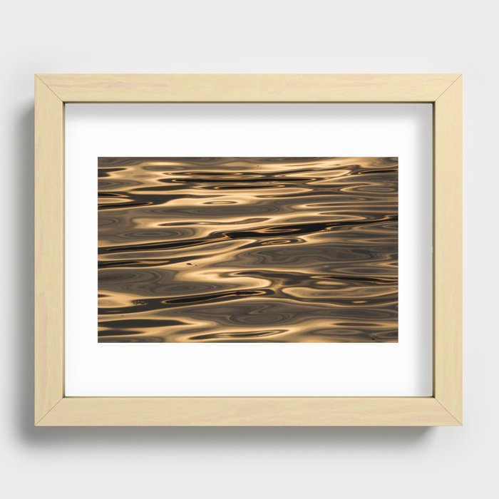Golden River - Minimalst Photograph Recessed Framed Print