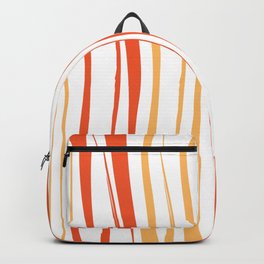 Orange Crooked Lines Pattern Backpack