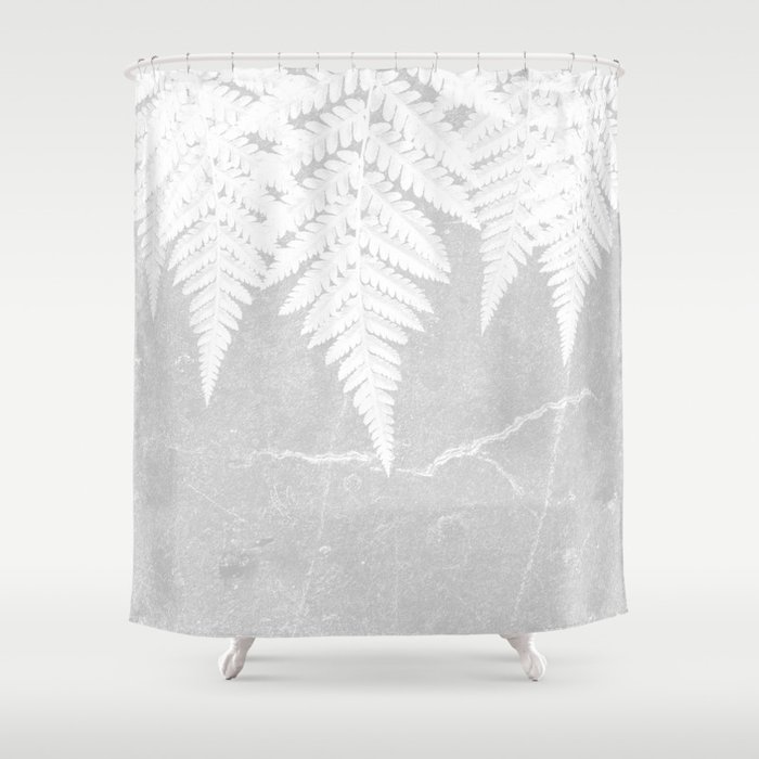 Fern Fringe Concrete Shower Curtain By Galeswitzer Society6 Fern Fringe Concrete Shower Curtain