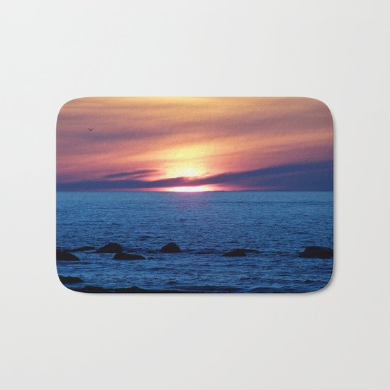 Sunset over Blue Waters Bath Mat