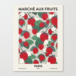 Fruit market Paris retro inspiration Canvas Print