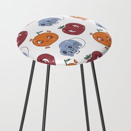 Friendly Fruits Pattern Counter Stool