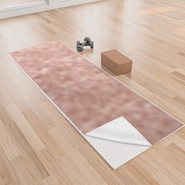 Glam Rose Gold Metallic Texture Yoga Towel