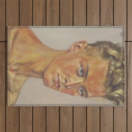Portrait of a Young Man by Wolfgang Willrich Outdoor Rug