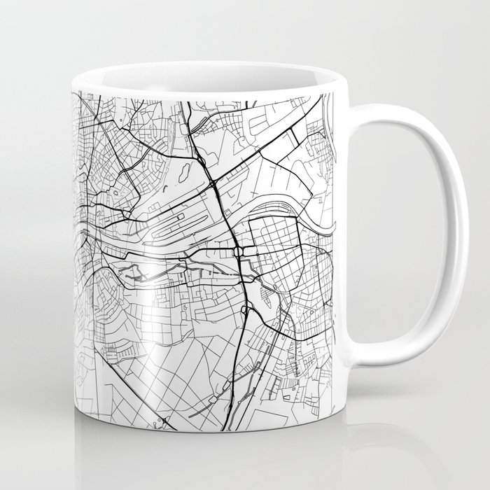 Frankfurt Map White Coffee Mug