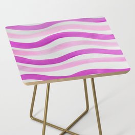 Pink Watercolor Wave Side Table