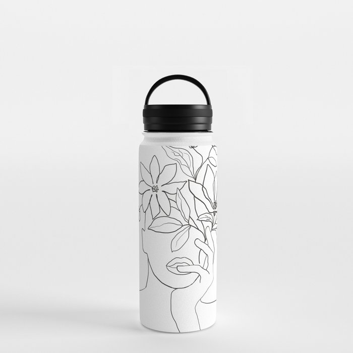 Line Blooming Mind Water Bottle