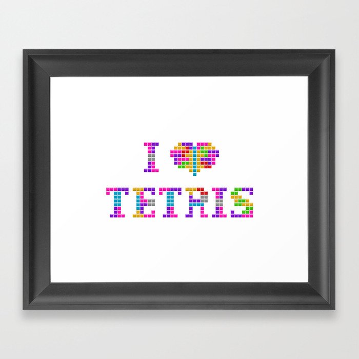 I <3 Tetris Framed Art Print