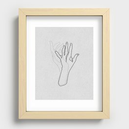 Vanishing Hands (white) Recessed Framed Print
