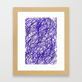 Squiggles - Royal Blue Framed Art Print