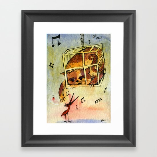 Annoying situation Framed Art Print