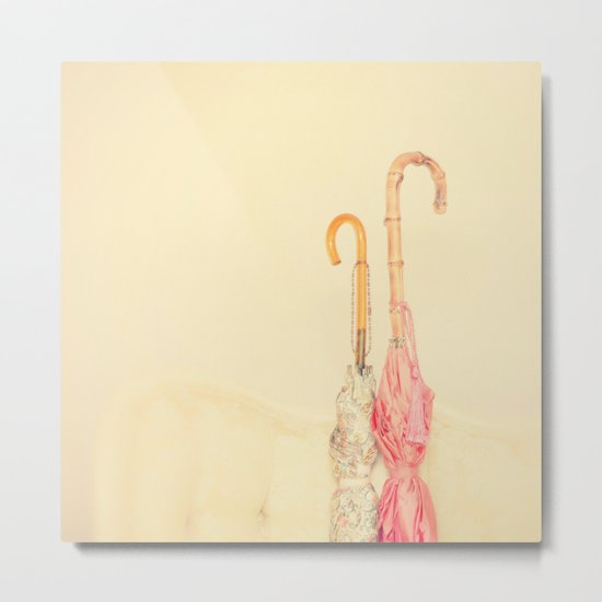 Vintage Umbrellas Metal Print