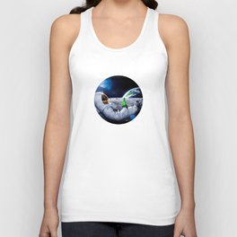 Astronaut on the Moon with beer Unisex Tank Top