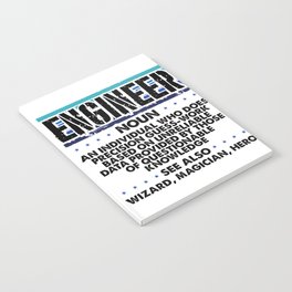 Engineer Gifts Precision Guesswork Wizard Magician Engineer Definition Notebook