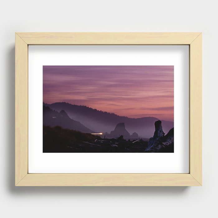 Gold Beach Sunset Recessed Framed Print