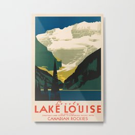 Lovely Lake Louise vintage travel ad Metal Print | Advertising, Canadian, Advertisement, Aapshop, Rockies, Digital, Aap, Alberta, Advert, Banff 