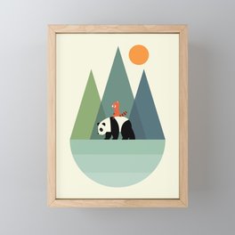 Panda Journey Framed Mini Art Print