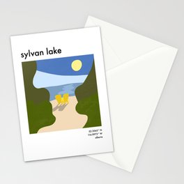 Sylvan Lake Travel Poster Stationery Card
