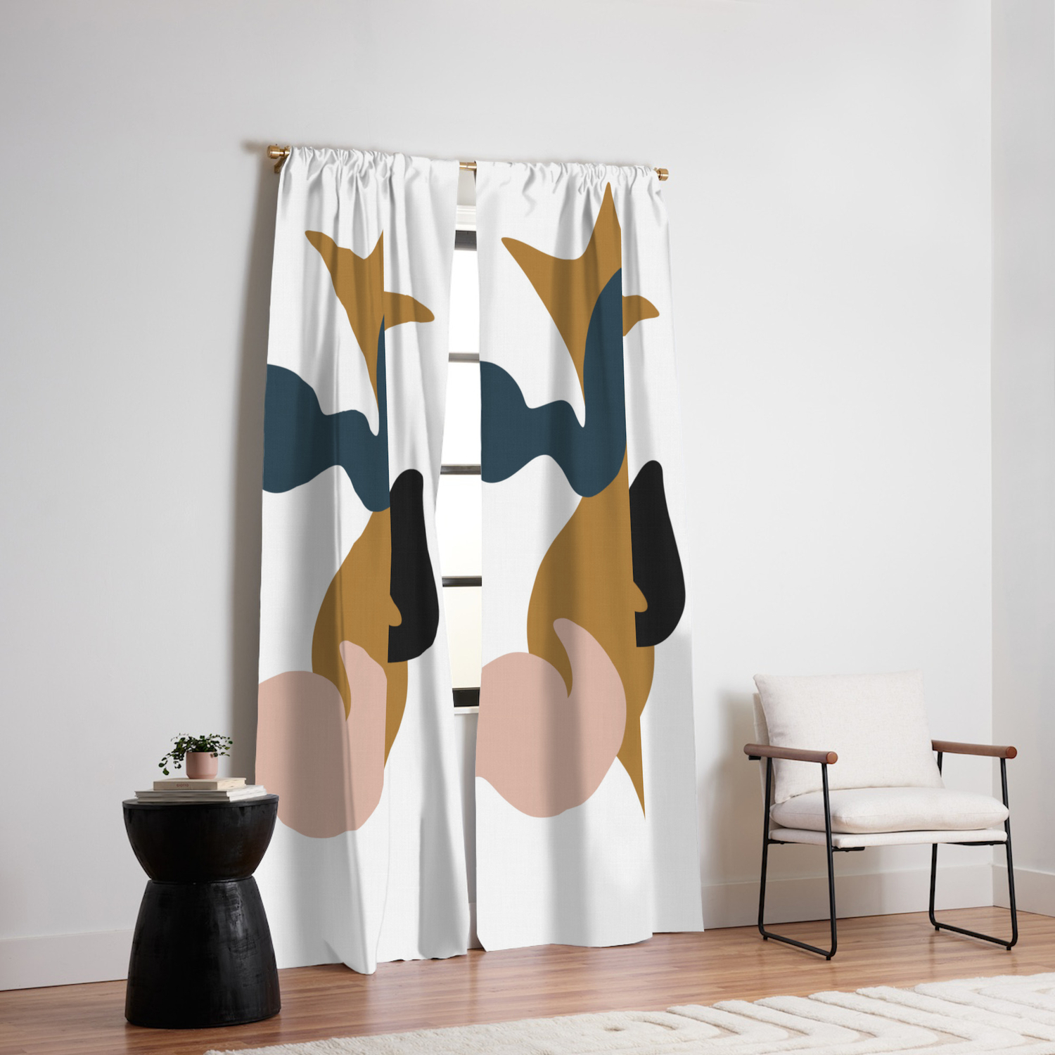 Abstract Woman Body Femininity Minimalism Painting Bedroom Figure Blackout Curtain By Eleinmax Society6