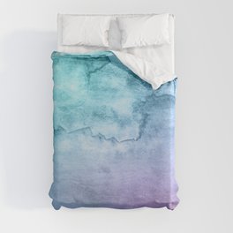 Watercolor Mystery - Blue and Purple Duvet Cover