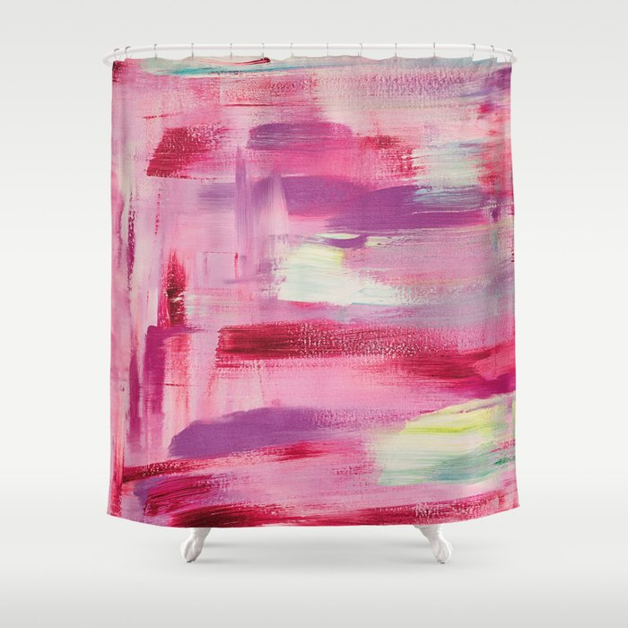 Burning Desire Minimal Acrylic Abstract Painting In Magenta