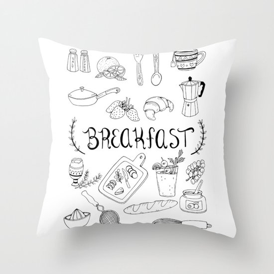Breakfast Throw Pillow