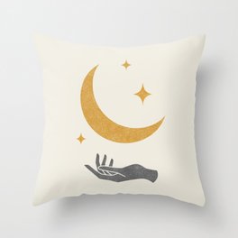 Moonlight Hand Throw Pillow