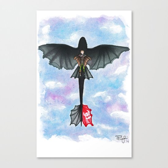 Hiccup And Toothless Flying From How To Train Your Dragon 2 Canvas