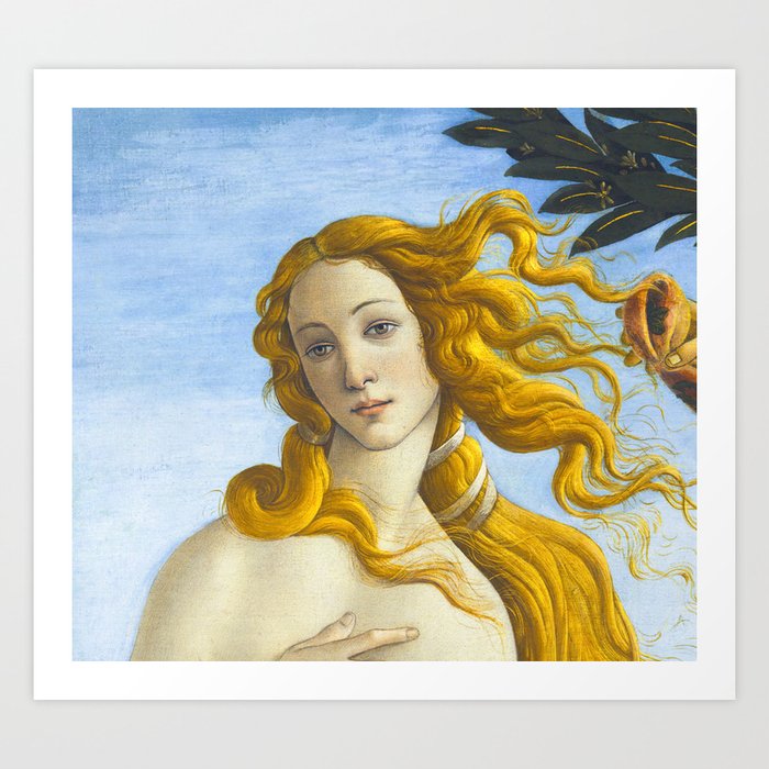 Sandro Botticelli - Birth of Venus Close-up Art Print