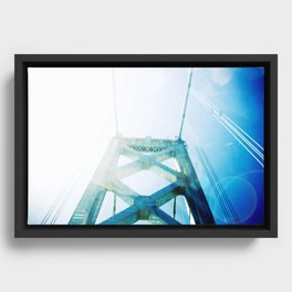 oakland bay bridge  Framed Canvas