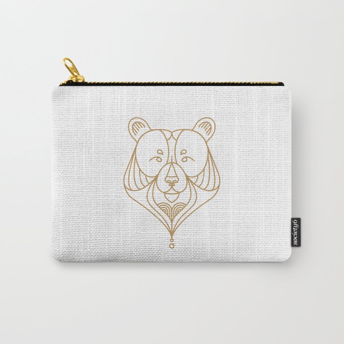 Gold Bear One Carry-All Pouch