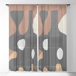 Abstract Art Vase 15 Sheer Curtain