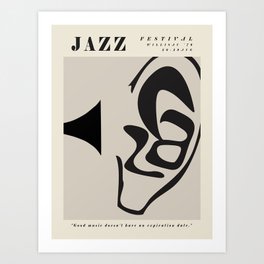 Vintage poster-Jazz festival-Ear. Art Print