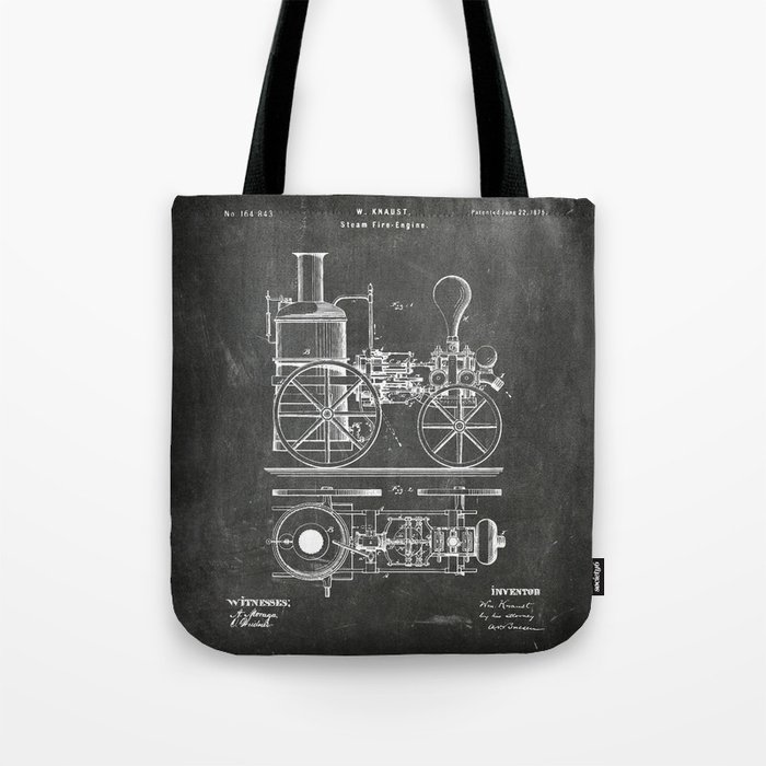 patent steam fire engine Tote Bag