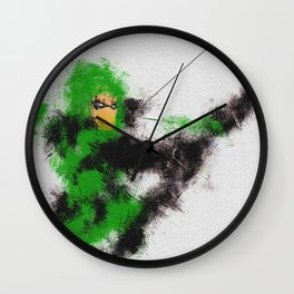 Green Arrow Wall Clock