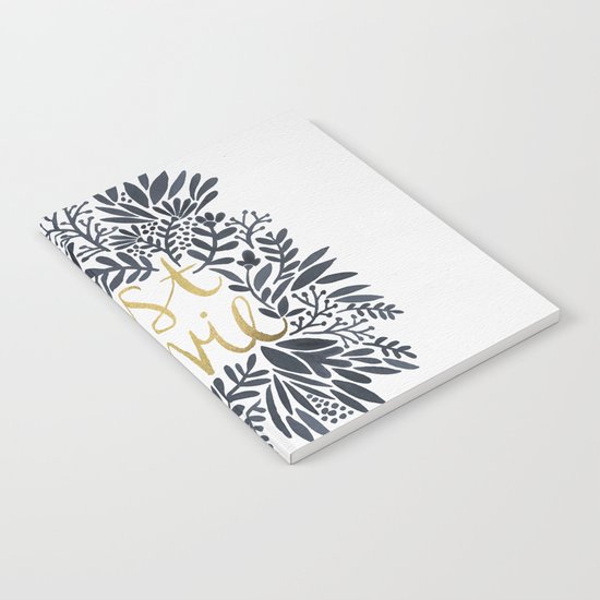 C'est la Vie – Grey & Gold Notebook