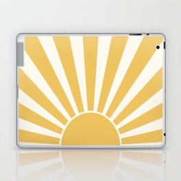 Yellow retro Sun design Laptop Skin