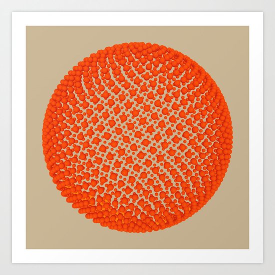 Fibo Orb (red) Art Print