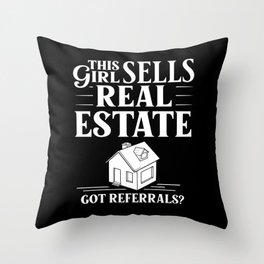 Real Estate Agent Realtor Investing Throw Pillow