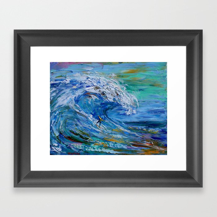 The Wave Surfer Framed Art Print