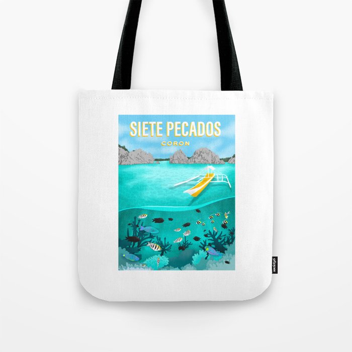 Siete Pecados | Coron Philippines | Travel Print Tote Bag